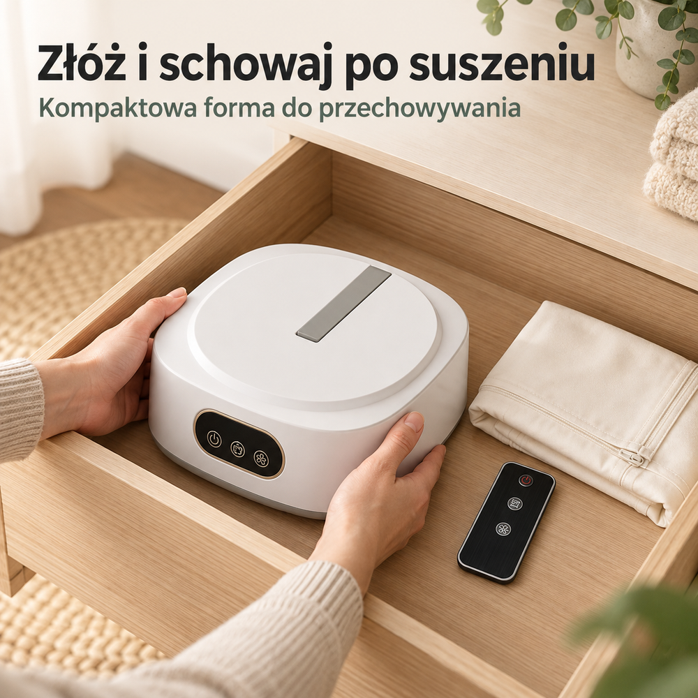 Zelena DryGo – składana suszarka schowana w szufladzie