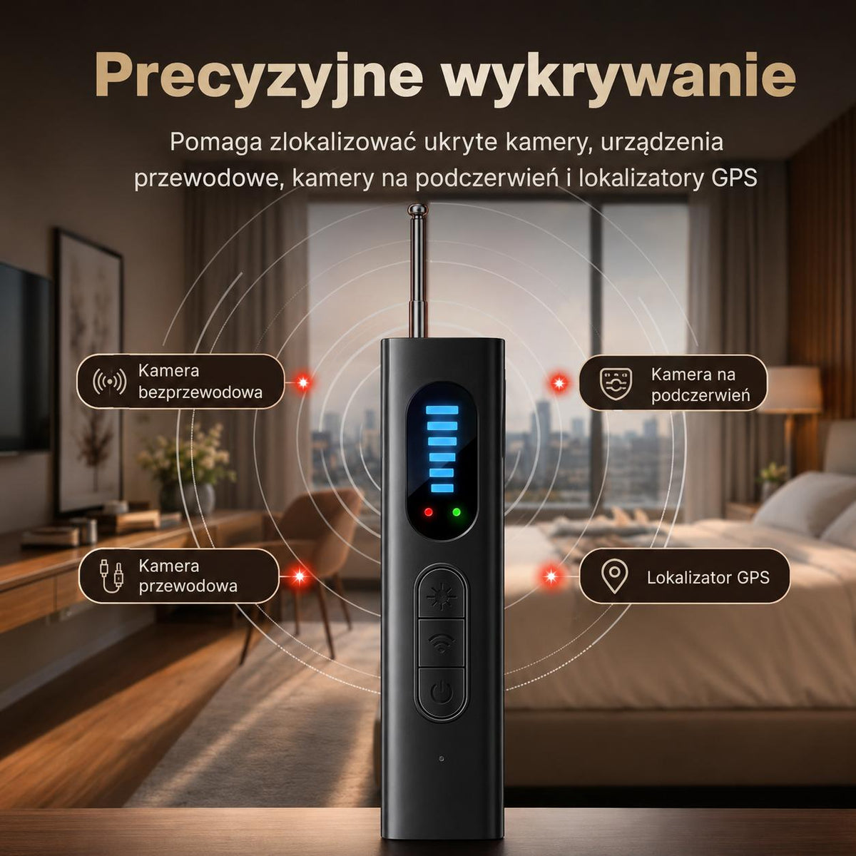 Echo Detektor Urządzenie antyszpiegowskie