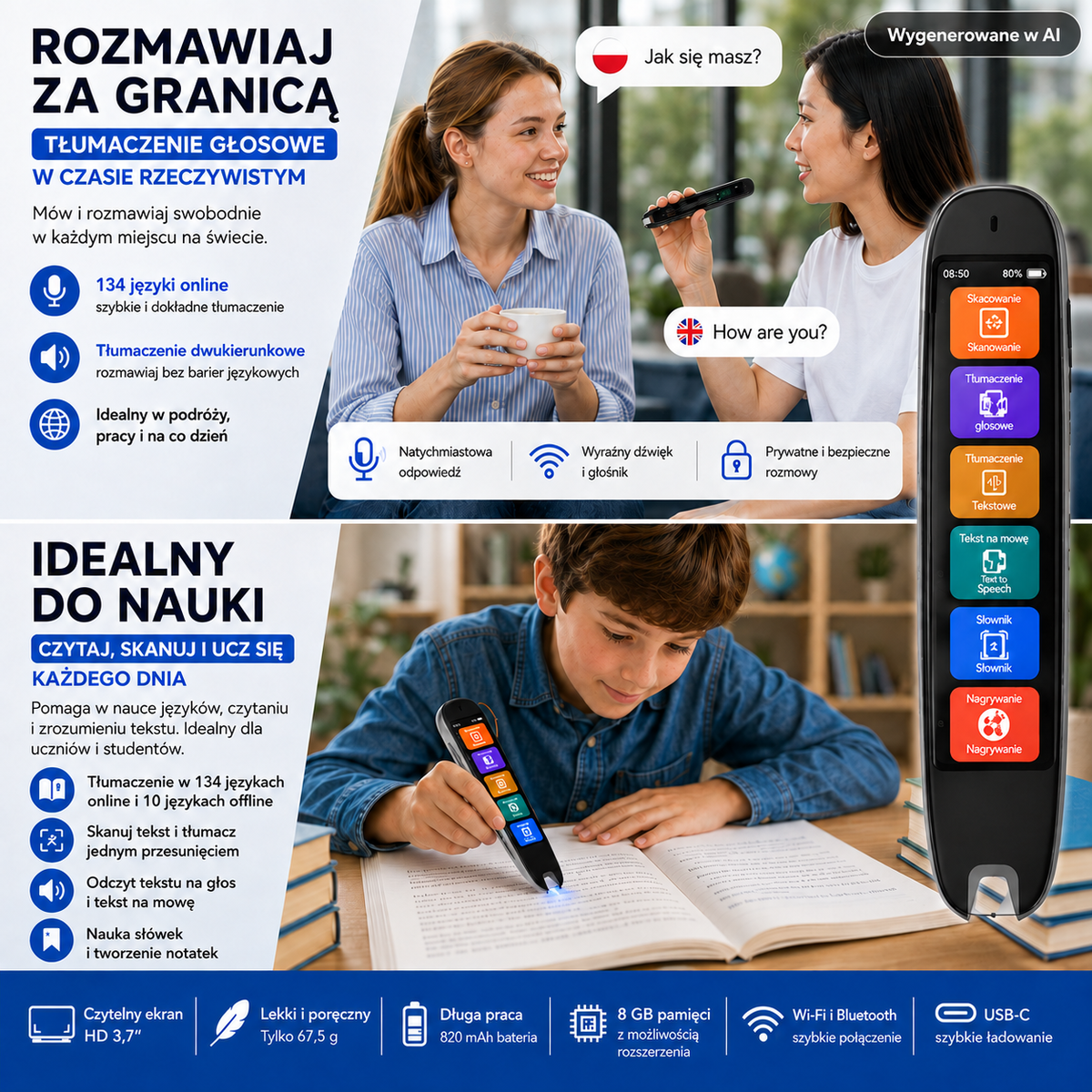 LinPen PRO - Inteligent skaner i tłumacz Offline