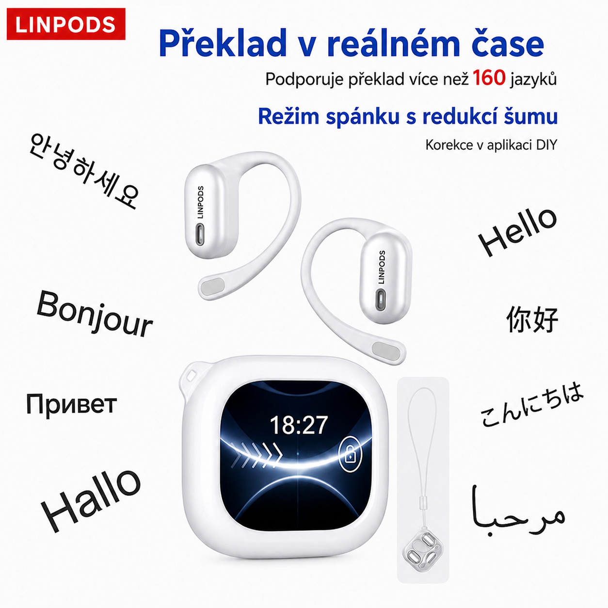 LinPods PRO – Inteligentní sluchátka s AI překladačem