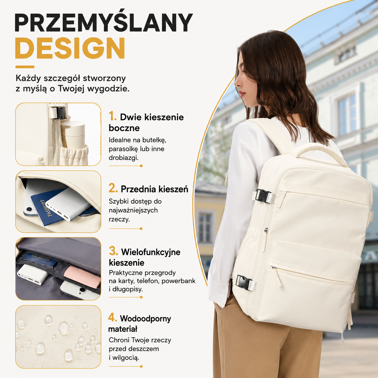 Próżniowy plecak podróżniczy Zelena