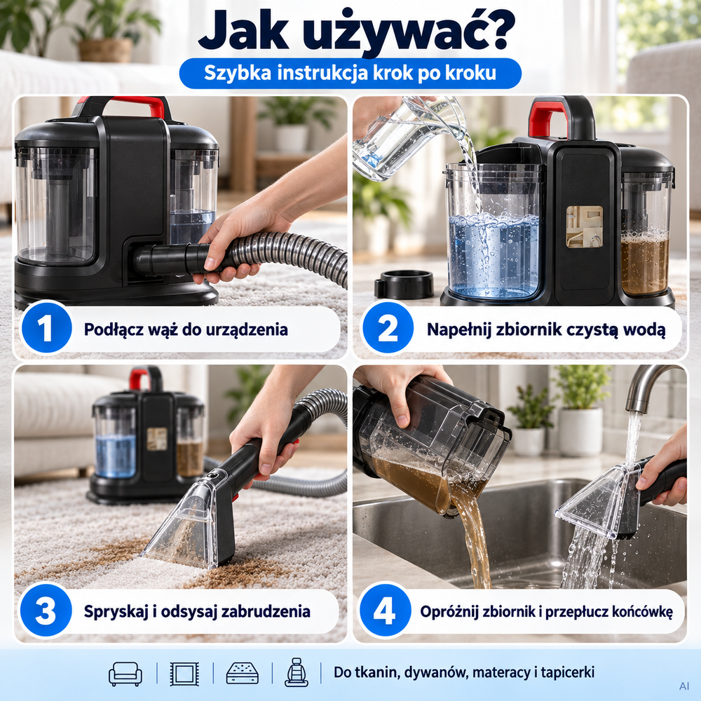 Odkurzacz piorący DeepClean 450 W