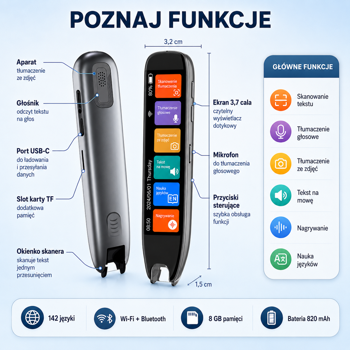 LinPen PRO - Inteligent skaner i tłumacz Offline