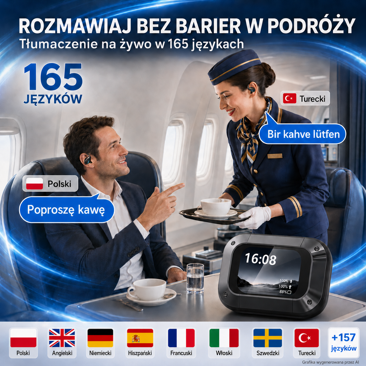 Słuchawki Tłumaczące AI NE25