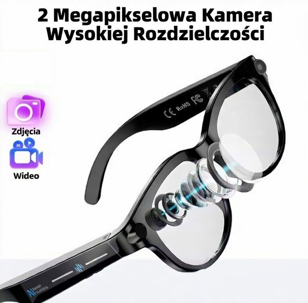 LinGlass™ E14 – Ochelari Inteligenti cu Cameră HD